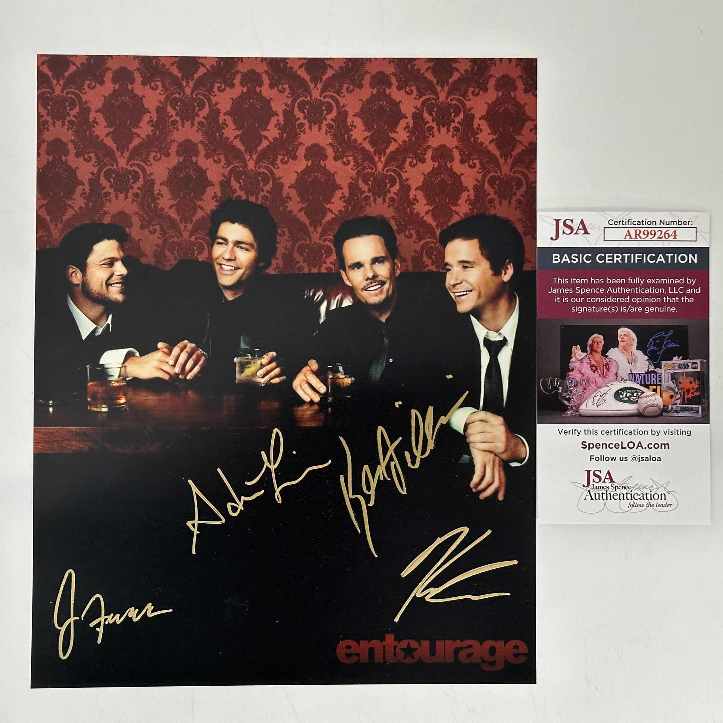 autographed-signed-entourage-4x-cast-adrian-grenier-kevin-connolly-jerry-ferrara-kevin-dillon-8x10-photo-jsa-coa
