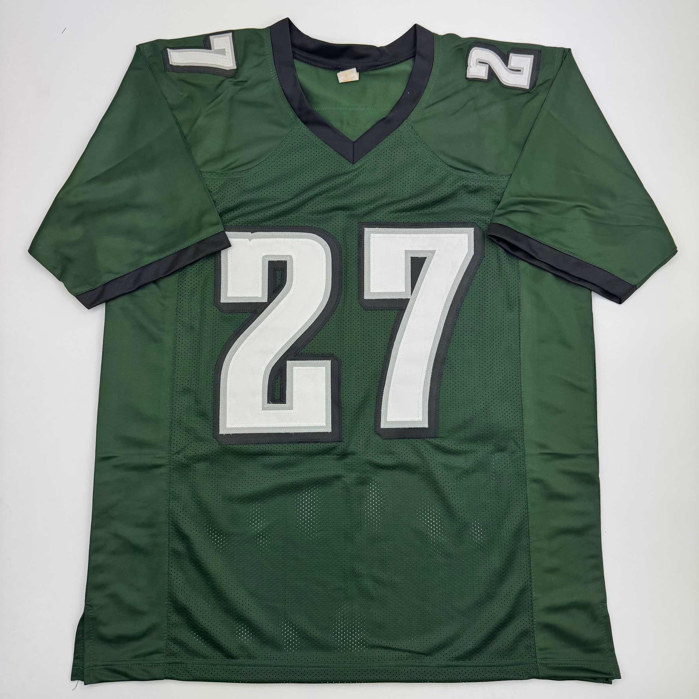 autographed-signed-quinyon-mitchell-philadelphia-green-football-jersey-jsa-coa