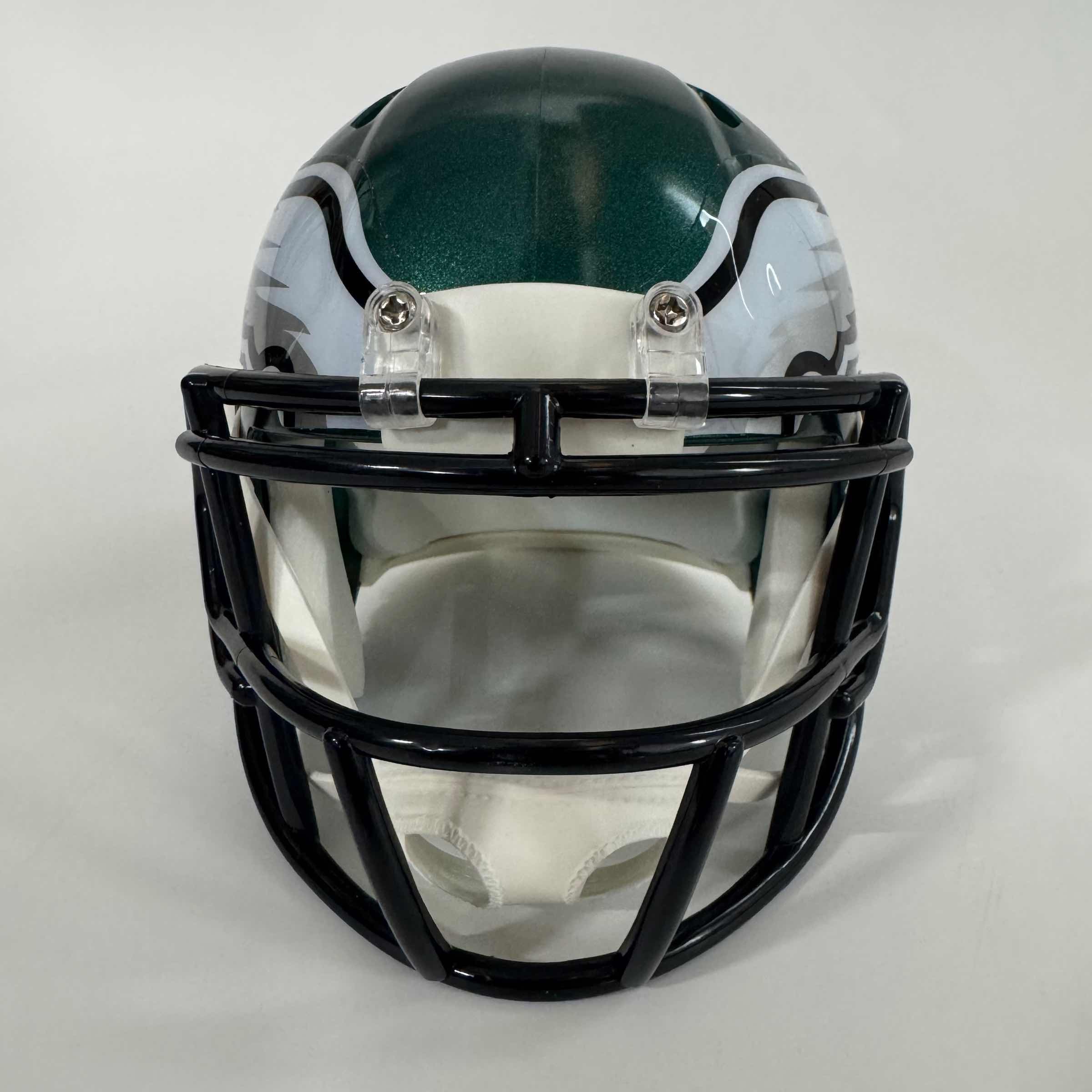 autographed-signed-jalen-carter-philadelphia-eagles-green-mini-football-helmet-beckett-bas-coa