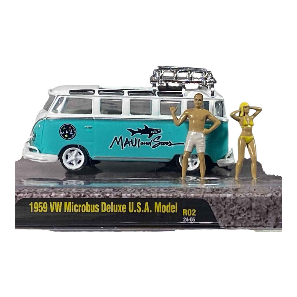 1959-vw-microbus-u-s-a-model-maui-and-sons-m2-machines-diorama