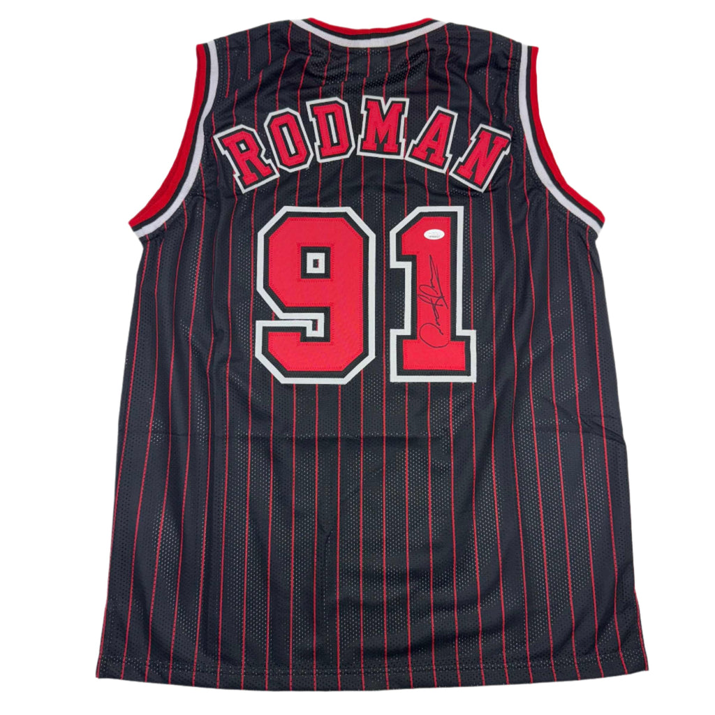 autographed-signed-dennis-rodman-chicago-pinstripe-basketball-jersey-beckett-bas-coa