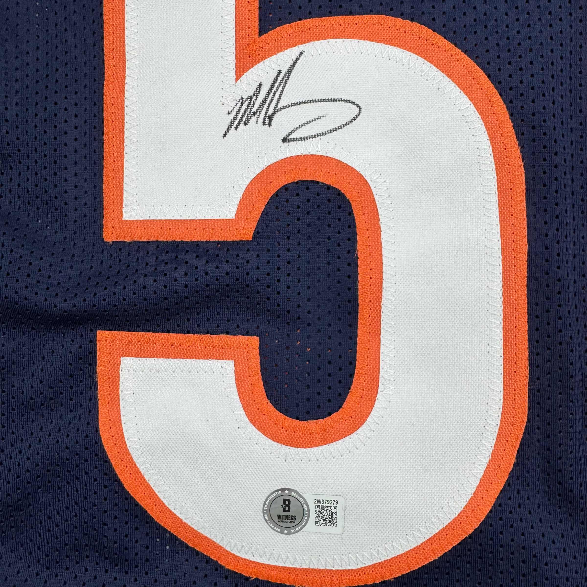 autographed-signed-mike-singletary-chicago-blue-stat-football-jersey-beckett-bas-coa