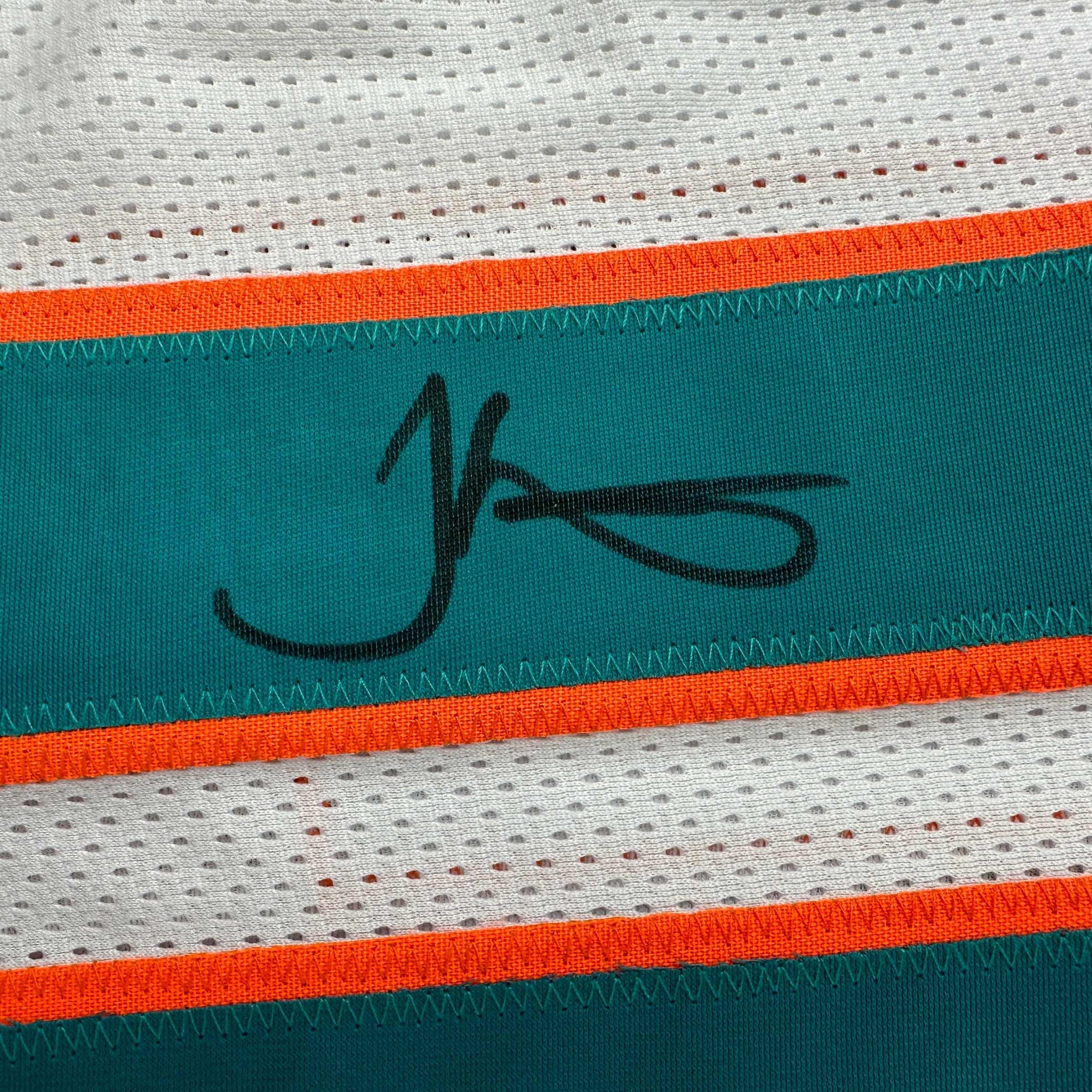 autographed-signed-tyreek-hill-miami-white-football-jersey-beckett-bas-coa