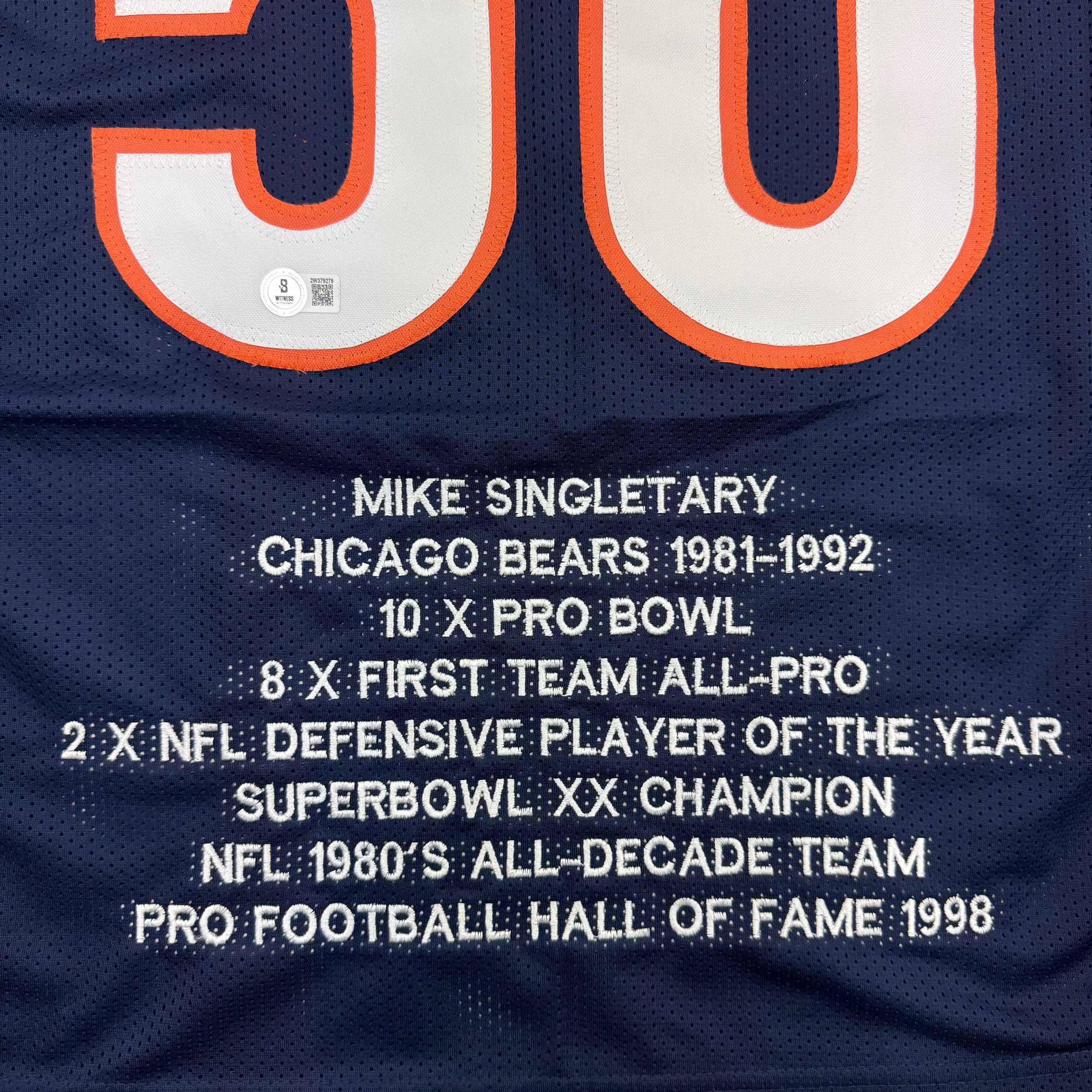 autographed-signed-mike-singletary-chicago-blue-stat-football-jersey-beckett-bas-coa
