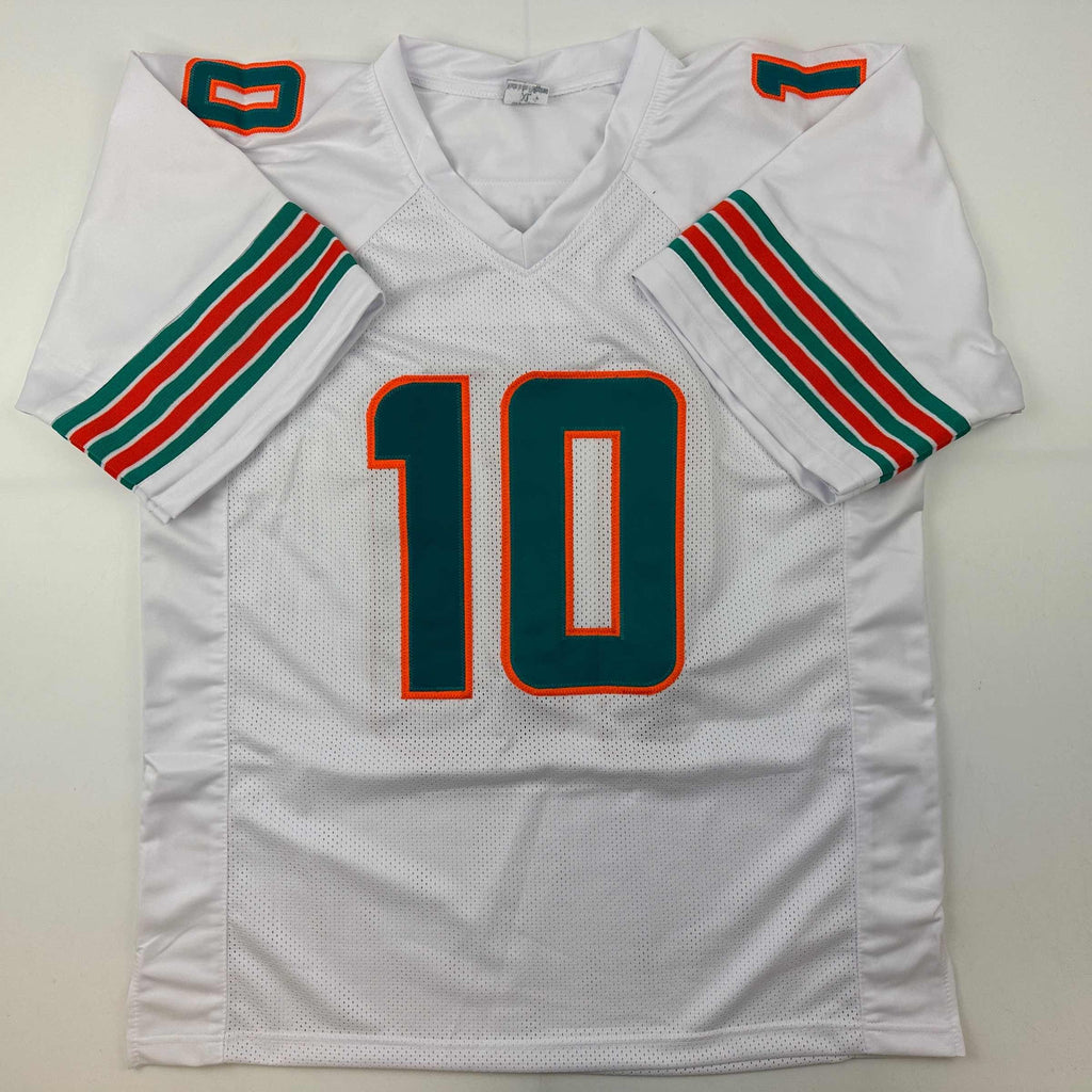 autographed-signed-tyreek-hill-miami-white-football-jersey-beckett-bas-coa