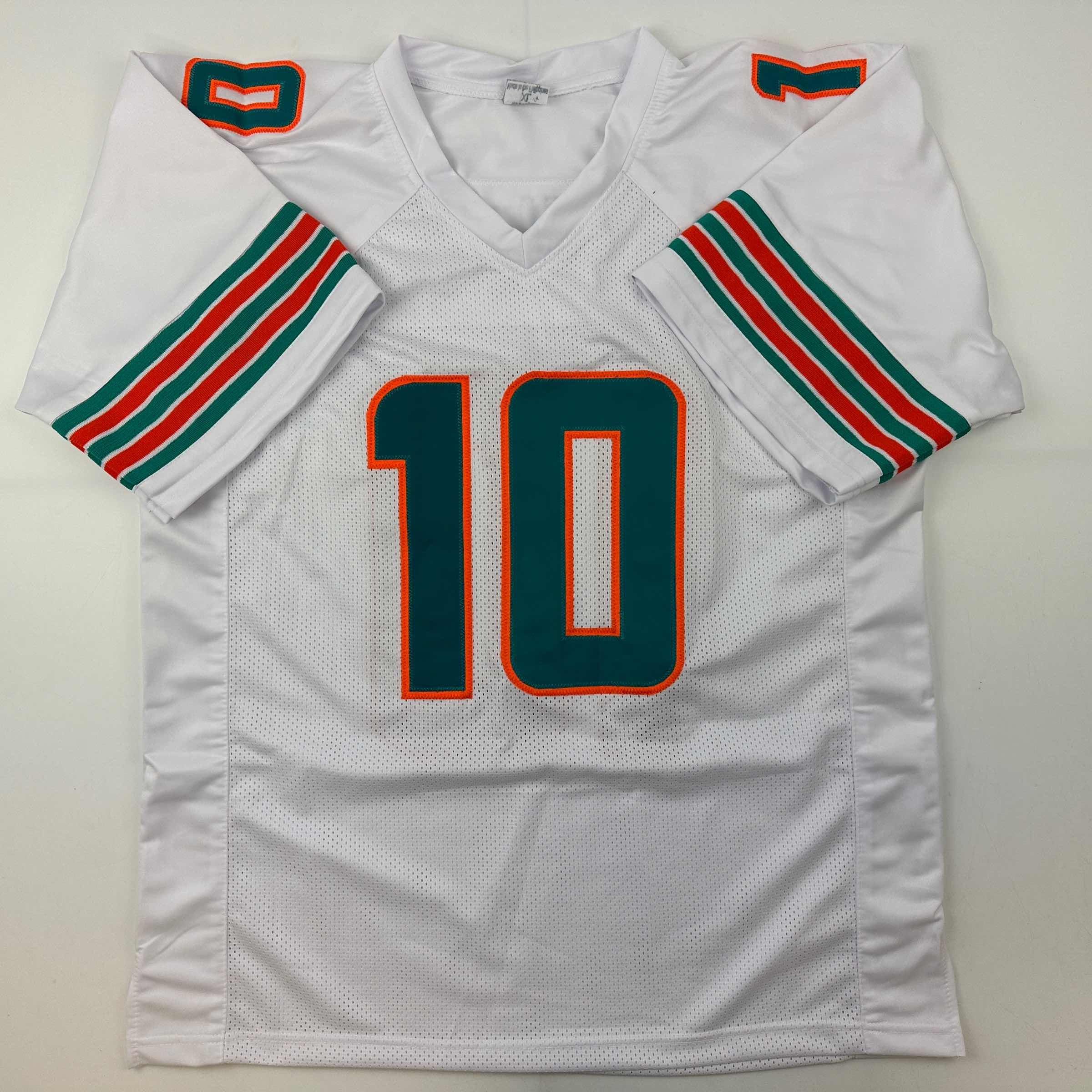 autographed-signed-tyreek-hill-miami-white-football-jersey-beckett-bas-coa