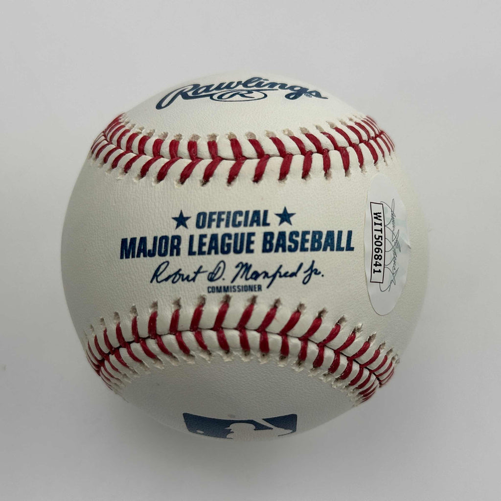 autographed-signed-ozzie-guillen-rawlings-official-major-league-baseball-roml-jsa-coa-auto
