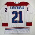 autographed-signed-guy-carbonneau-montreal-white-hockey-jersey-jsa-coa