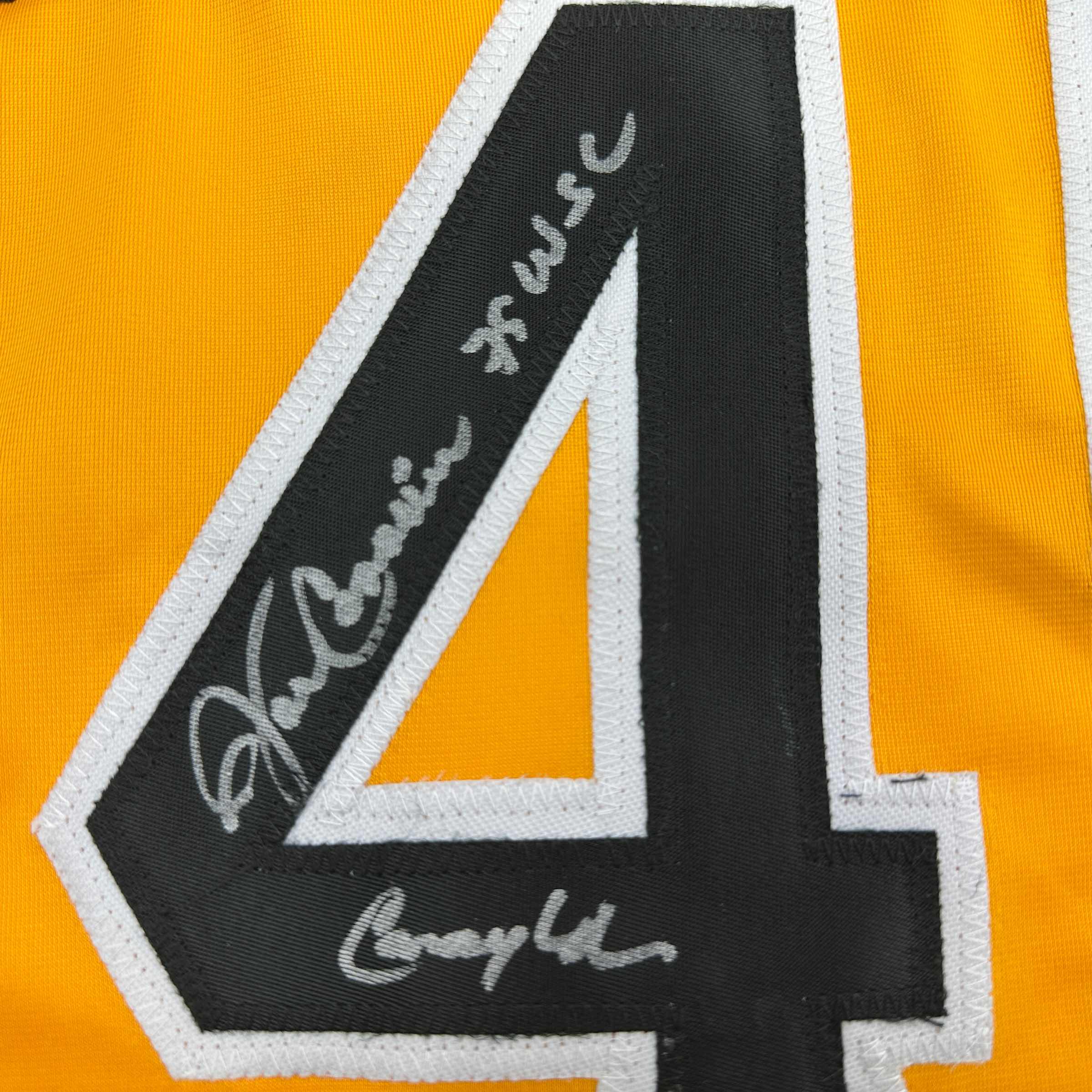 autographed-signed-john-candelaria-pittsburgh-yellow-baseball-jersey-jsa-coa