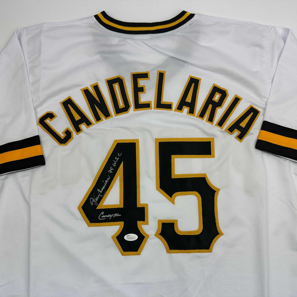 autographed-signed-john-candelaria-pittsburgh-white-baseball-jersey-jsa-coa