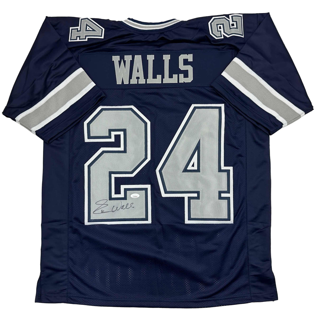 autographed-signed-everson-walls-dallas-blue-football-jersey-jsa-coa