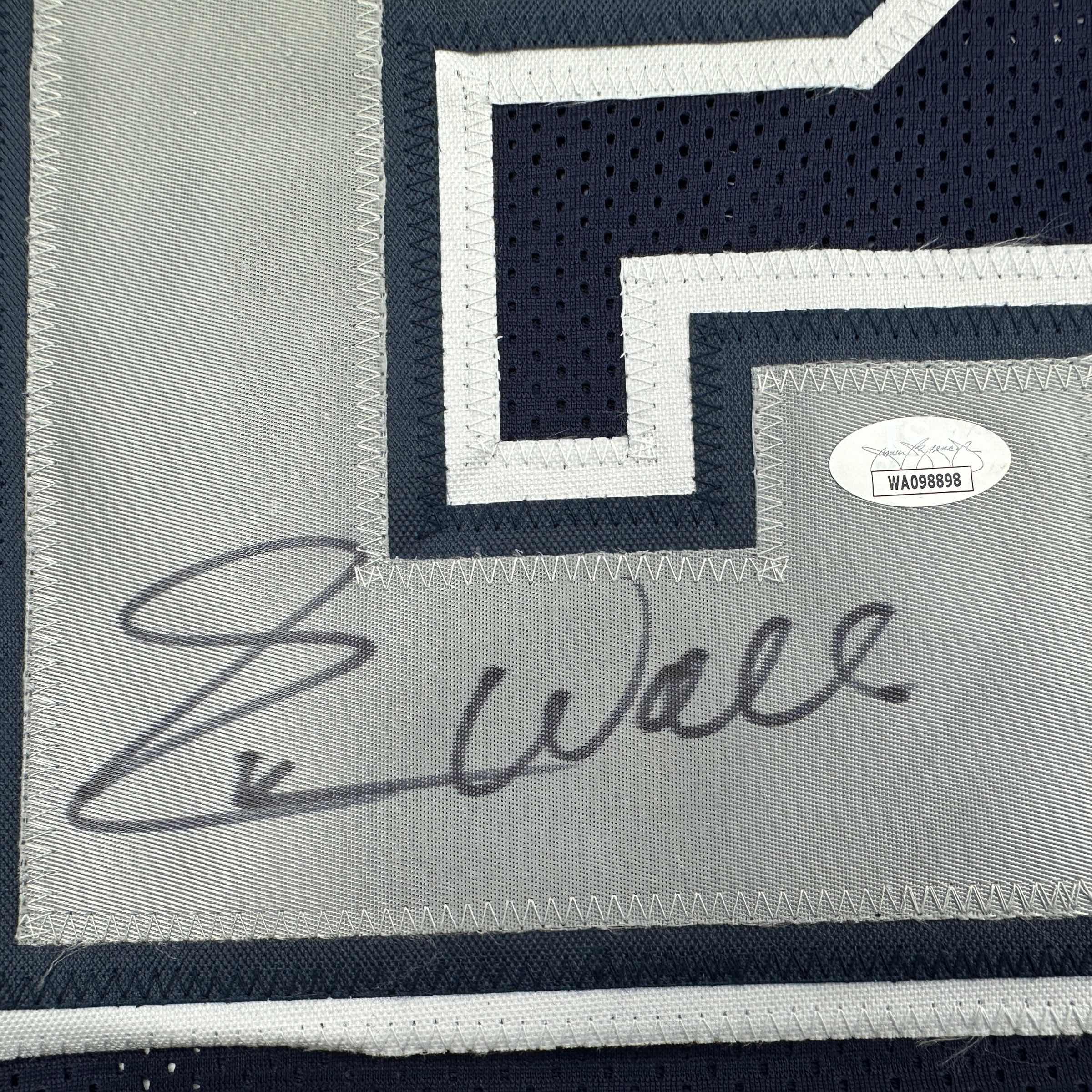 autographed-signed-everson-walls-dallas-blue-football-jersey-jsa-coa