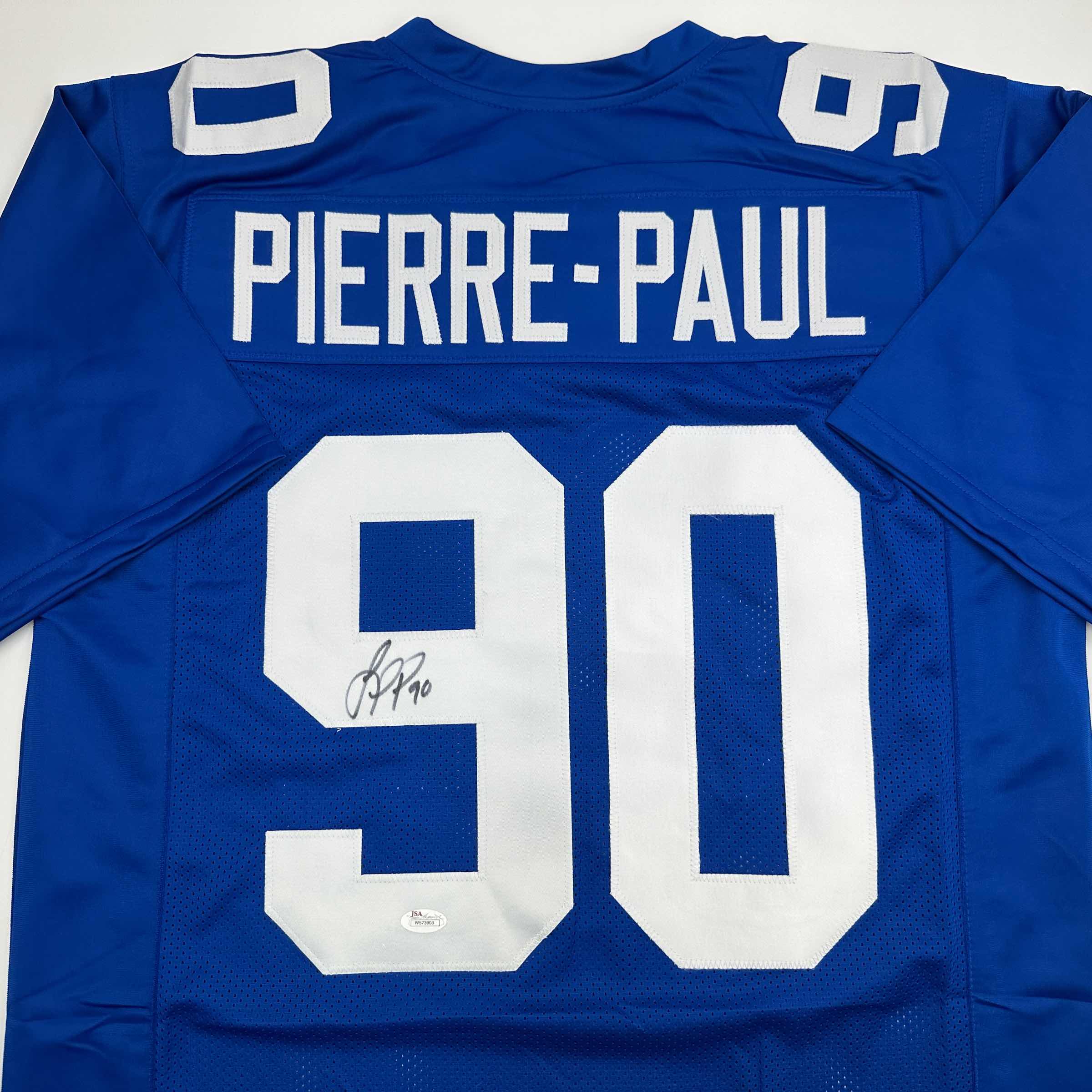 autographed-signed-jason-pierre-paul-jpp-new-york-blue-football-jersey-jsa-coa