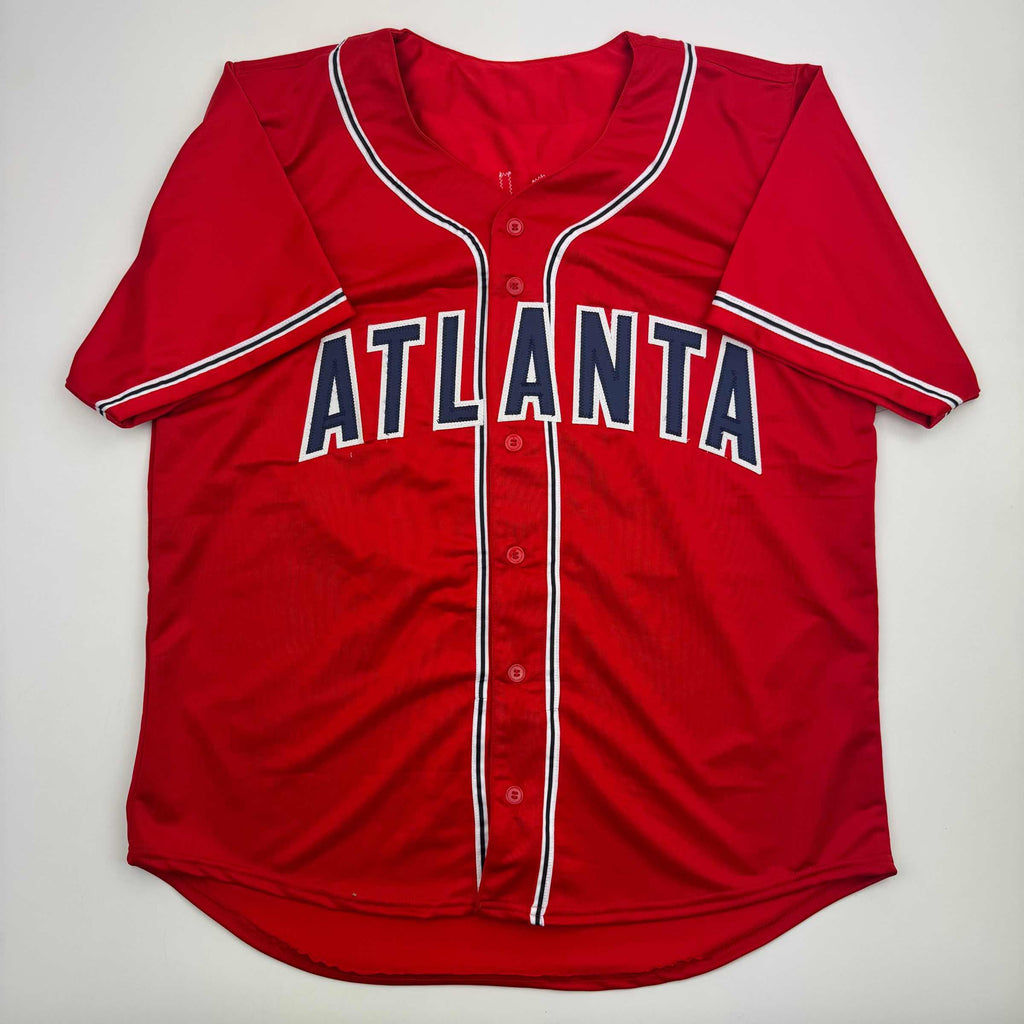 autographed-signed-john-smoltz-atlanta-red-baseball-jersey-beckett-bas-coa