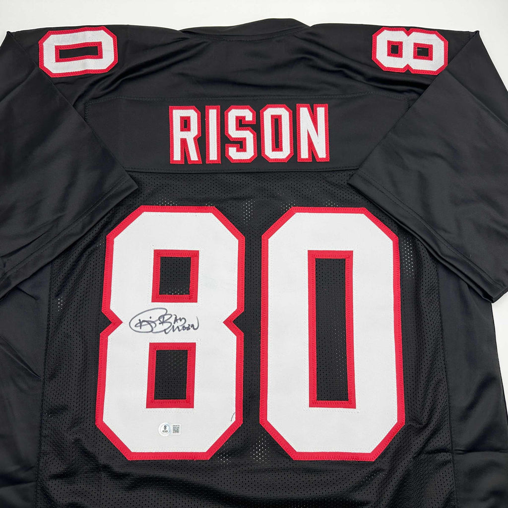 autographed-signed-andre-rison-atlanta-black-football-jersey-beckett-bas-coa
