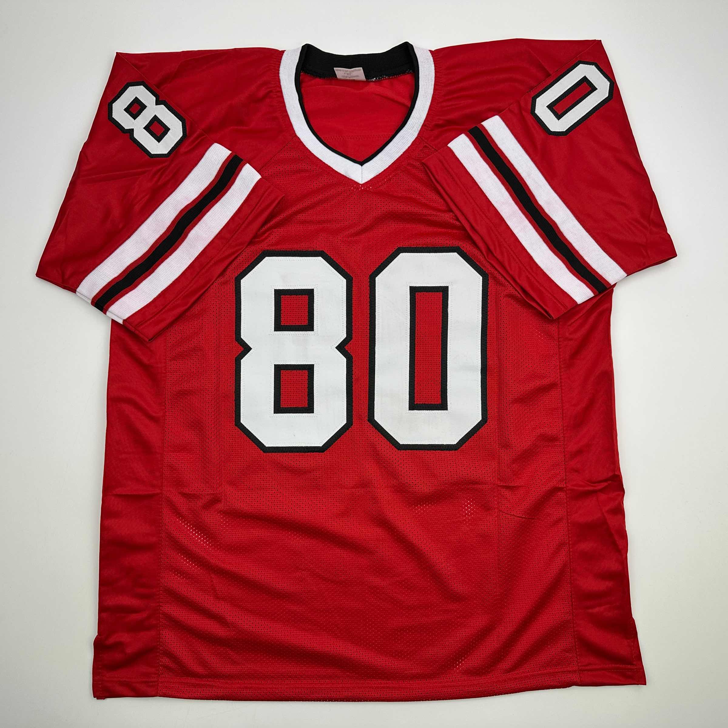 autographed-signed-andre-rison-atlanta-red-football-jersey-beckett-bas-coa
