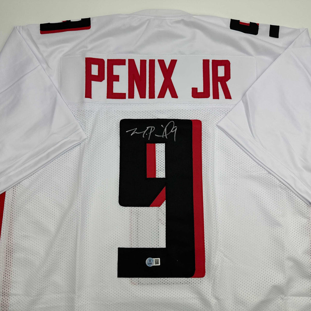 autographed-signed-michael-penix-jr-atlanta-white-football-jersey-beckett-bas-coa