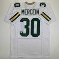 autographed-signed-chuck-mercein-ice-bowl-green-bay-white-football-jersey-jsa-coa