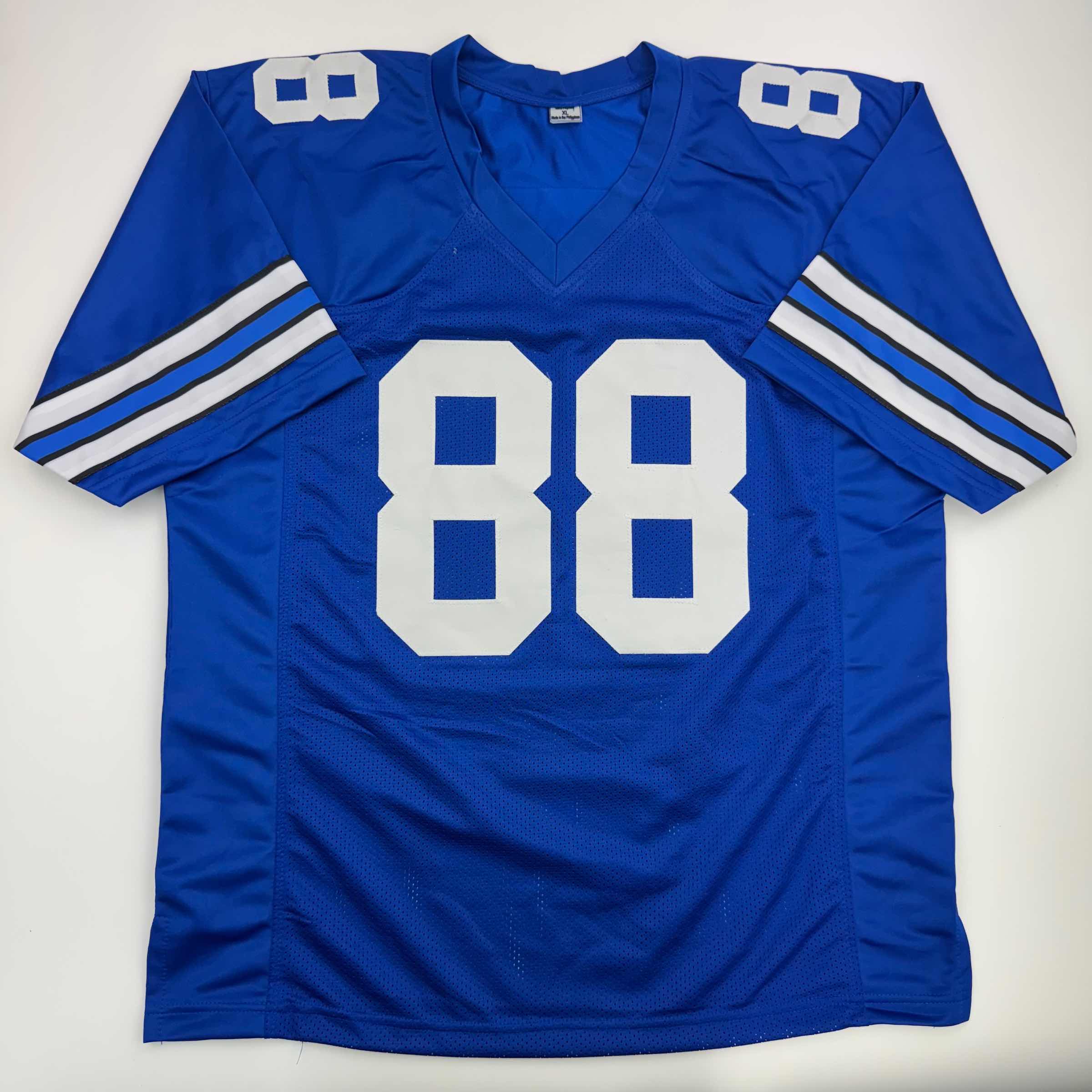 autographed-signed-drew-pearson-hof-21-dallas-blue-football-jersey-beckett-bas-coa
