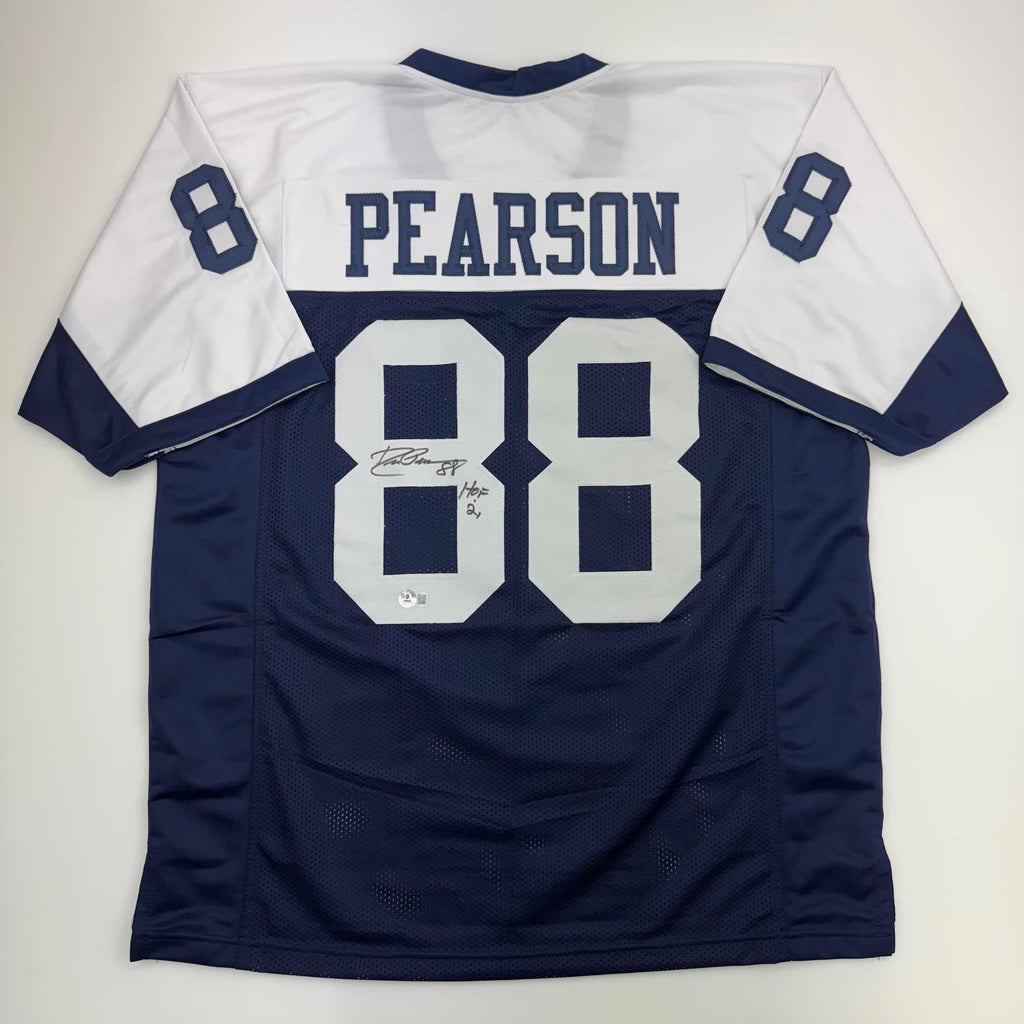autographed-signed-drew-pearson-hof-21-dallas-thanksgiving-football-jersey-beckett-bas-coa