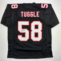autographed-signed-jessie-tuggle-atlanta-black-football-jersey-jsa-coa