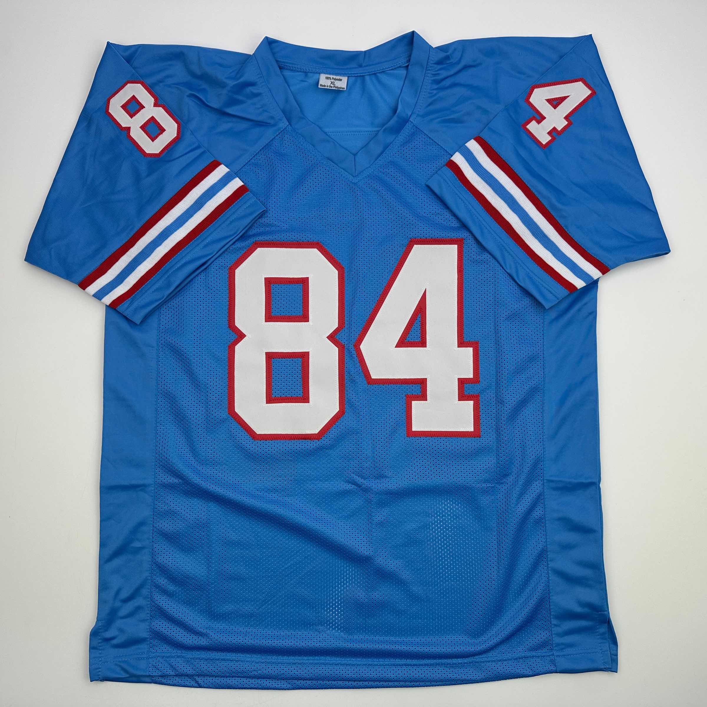 autographed-signed-billy-white-shoes-johnson-tennessee-retro-light-blue-football-jersey-jsa-coa