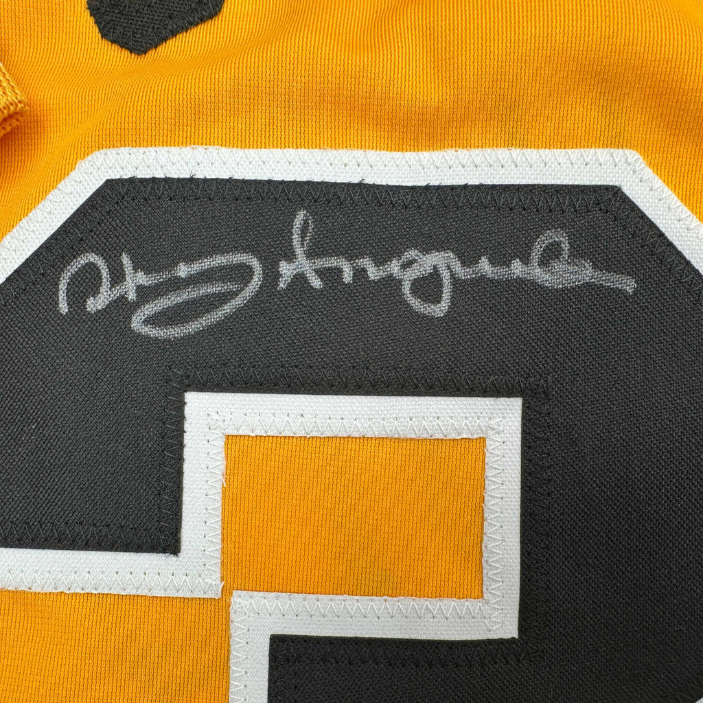 autographed-signed-manny-sanguillen-pittsburgh-yellow-baseball-jersey-jsa-coa