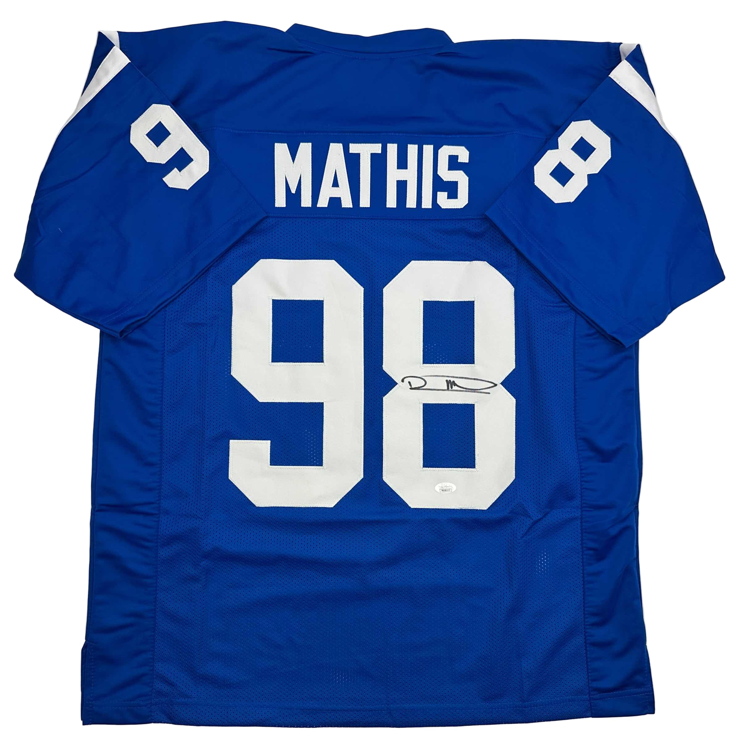 autographed-signed-robert-mathis-indianapolis-blue-football-jersey-jsa-coa