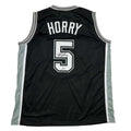 autographed-signed-robert-horry-san-antonio-black-basketball-jersey-beckett-bas-coa