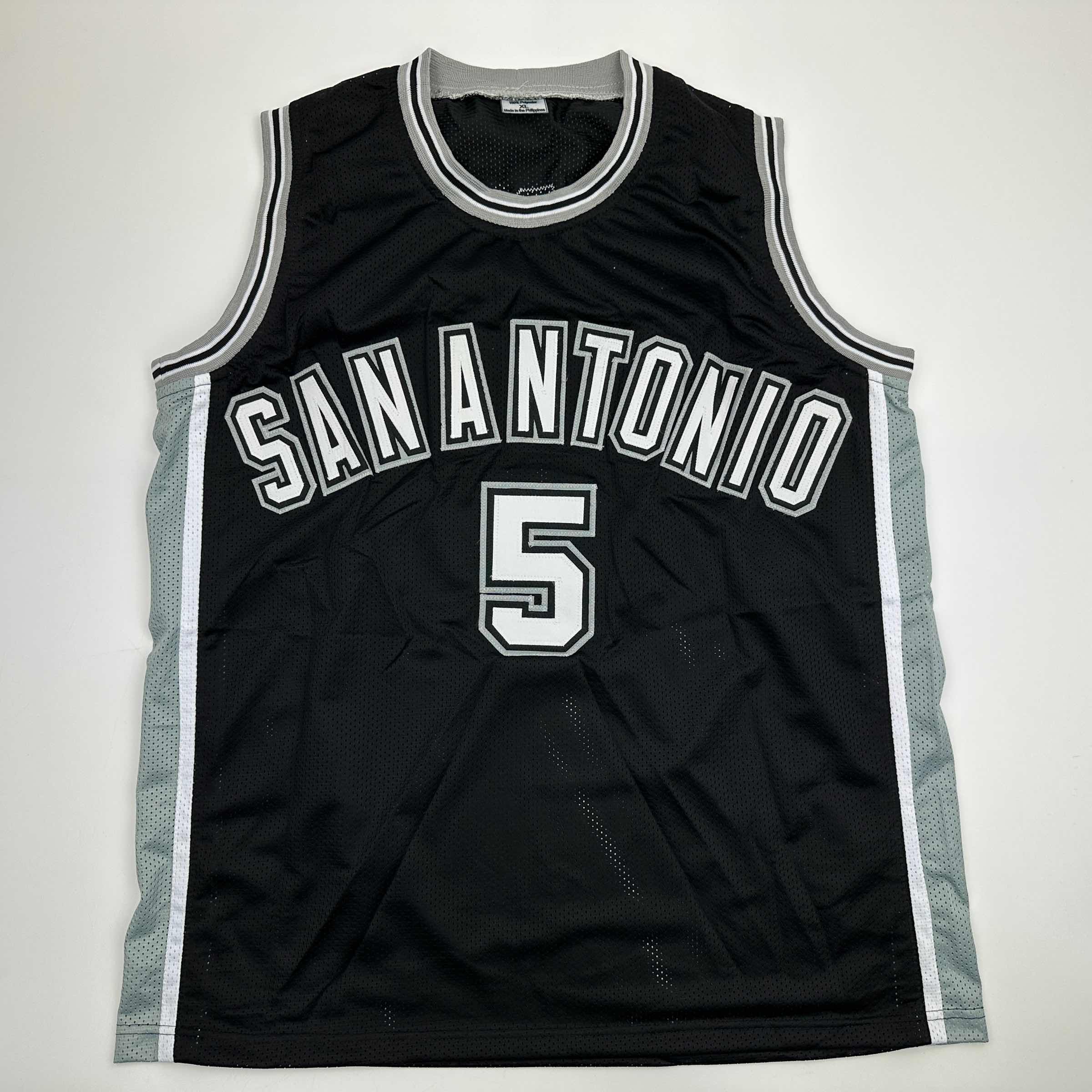 autographed-signed-robert-horry-san-antonio-black-basketball-jersey-beckett-bas-coa