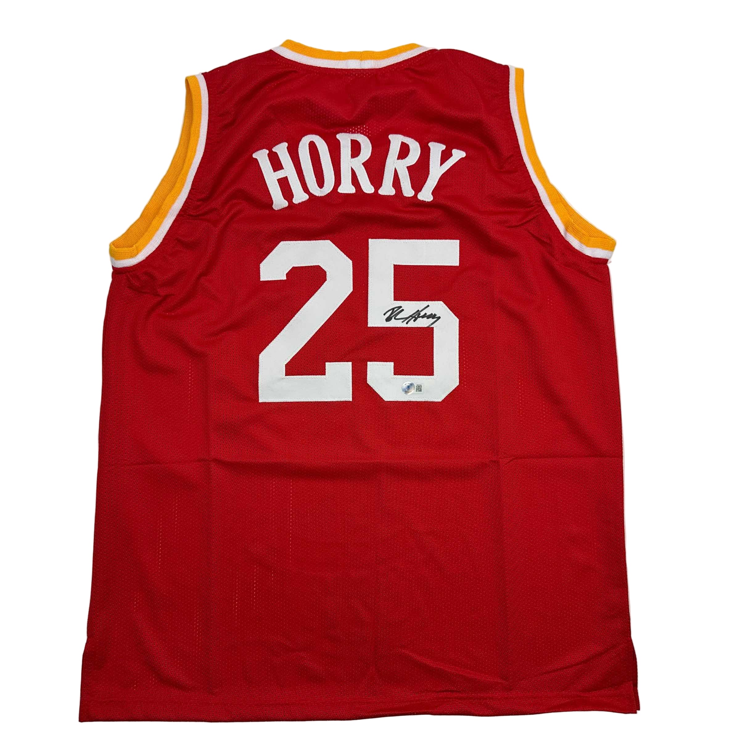 autographed-signed-robert-horry-houston-red-basketball-jersey-beckett-bas-coa