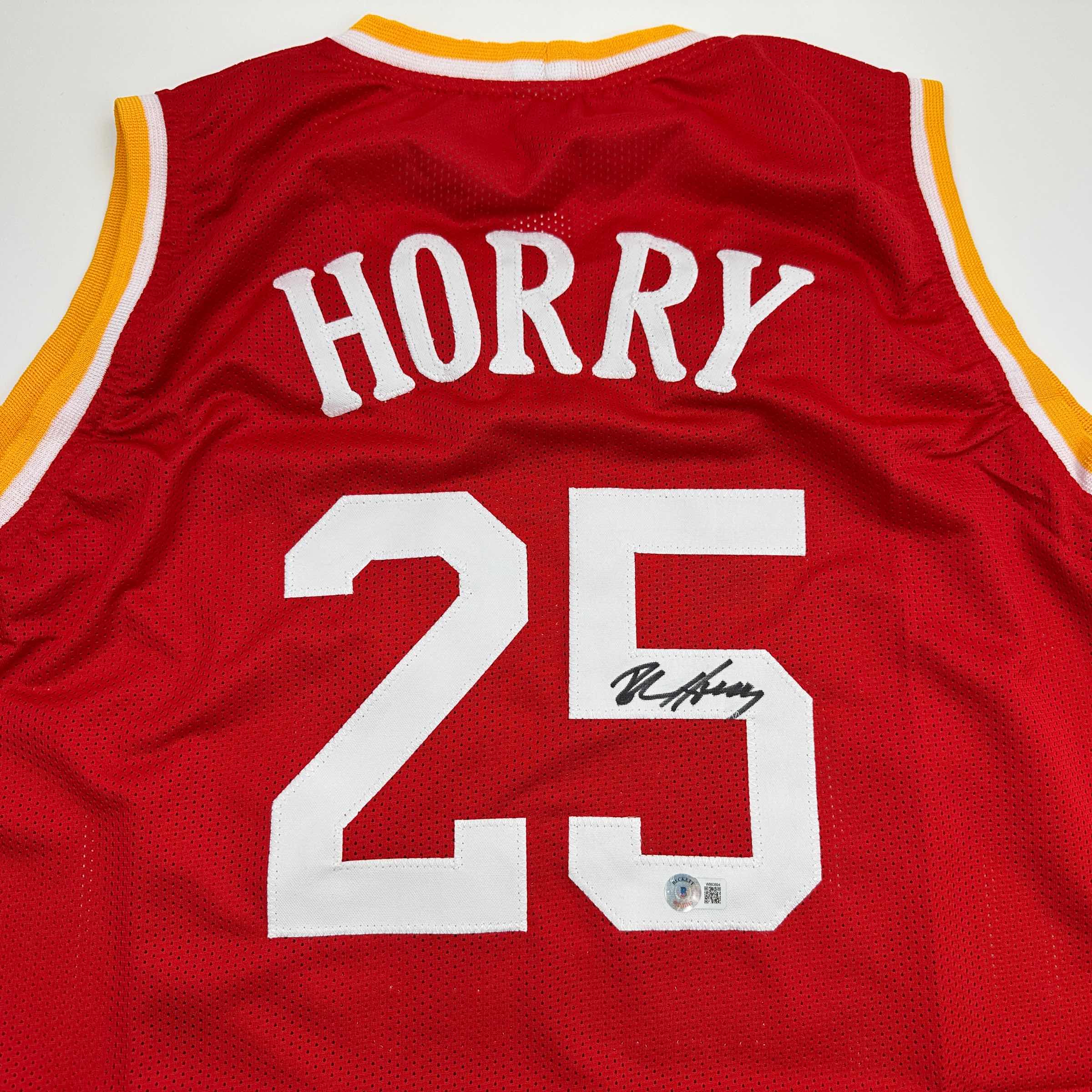 autographed-signed-robert-horry-houston-red-basketball-jersey-beckett-bas-coa