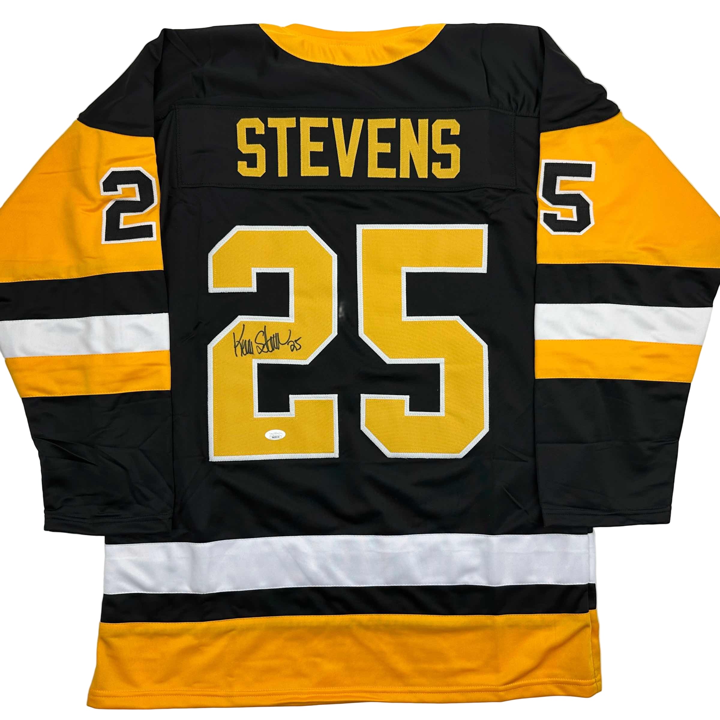 autographed-signed-kevin-stevens-pittsburgh-black-hockey-jersey-jsa-coa