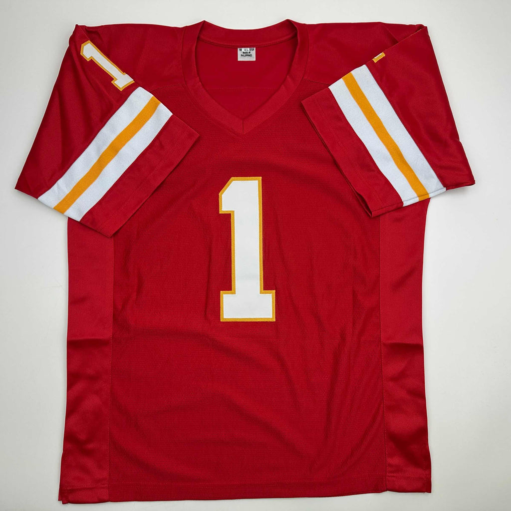 autographed-signed-warren-moon-hof-06-kansas-city-red-football-jersey-jsa-coa