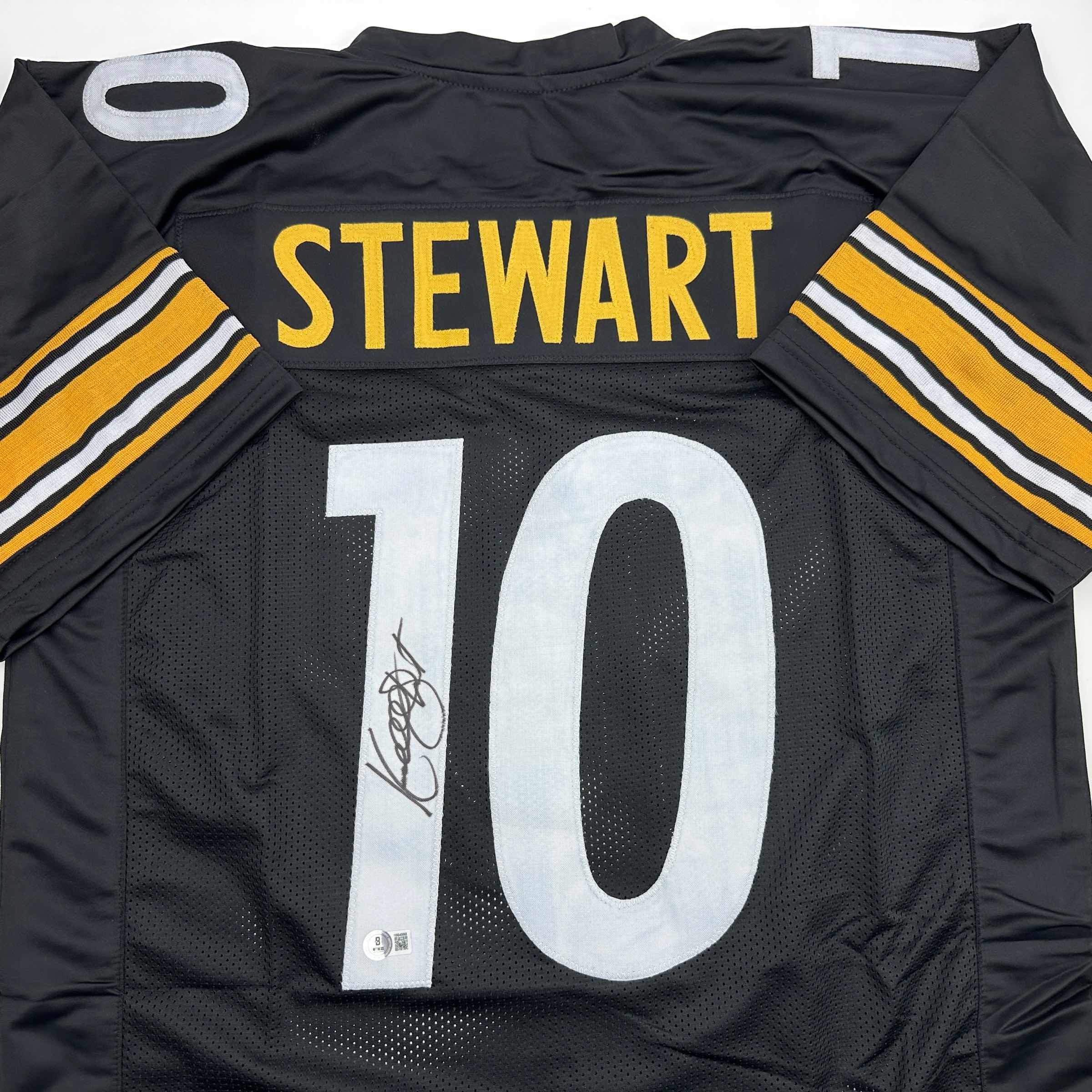 autographed-signed-kordell-stewart-pittsburgh-black-football-jersey-beckett-bas-coa