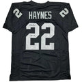autographed-signed-michael-mike-haynes-hof-97-oakland-black-football-jersey-beckett-bas-coa