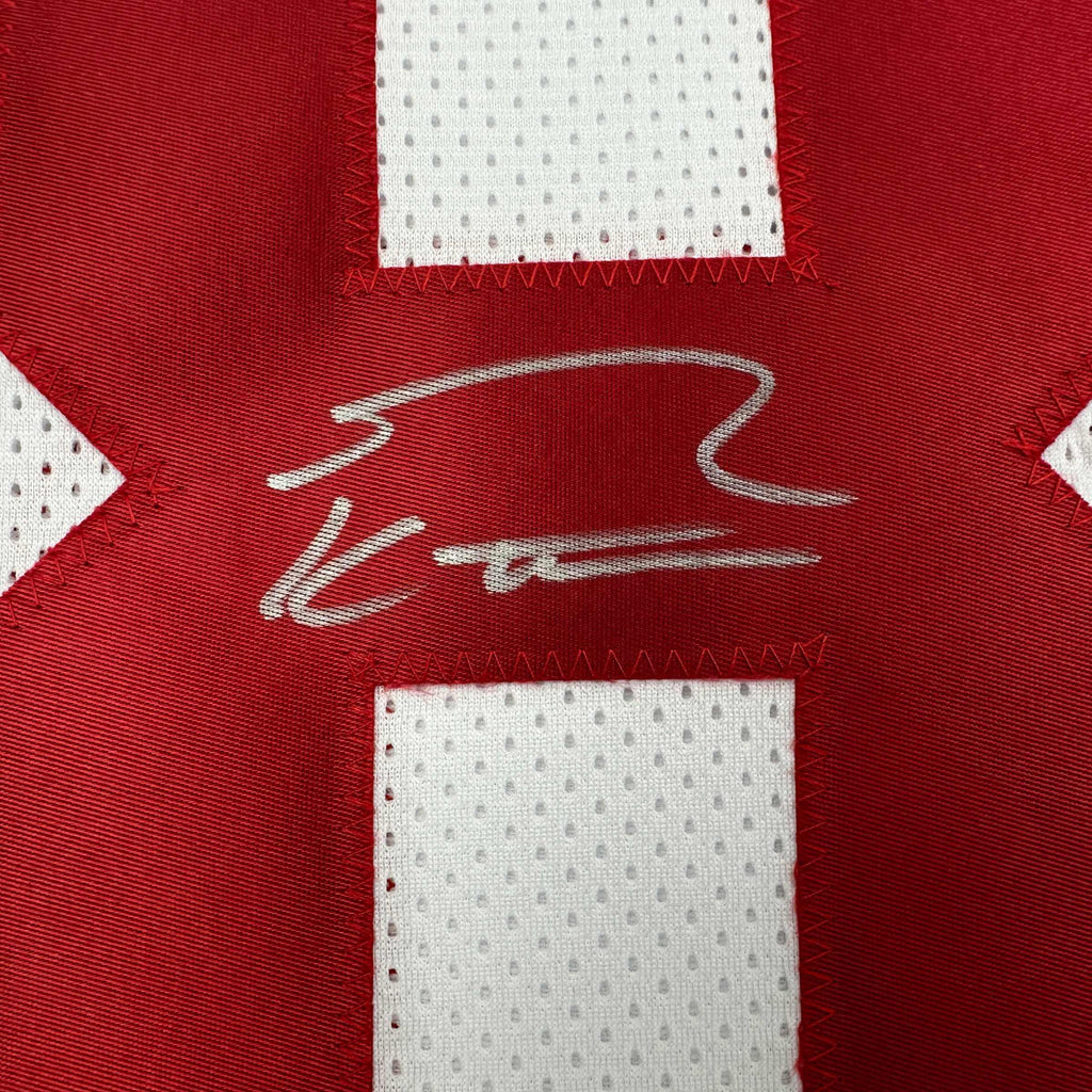 autographed-signed-george-kittle-san-francisco-white-football-jersey-beckett-bas-coa