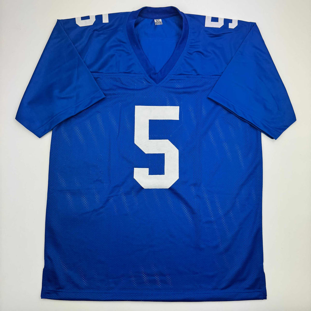 autographed-signed-kayvon-thibodeaux-new-york-blue-football-jersey-jsa-coa