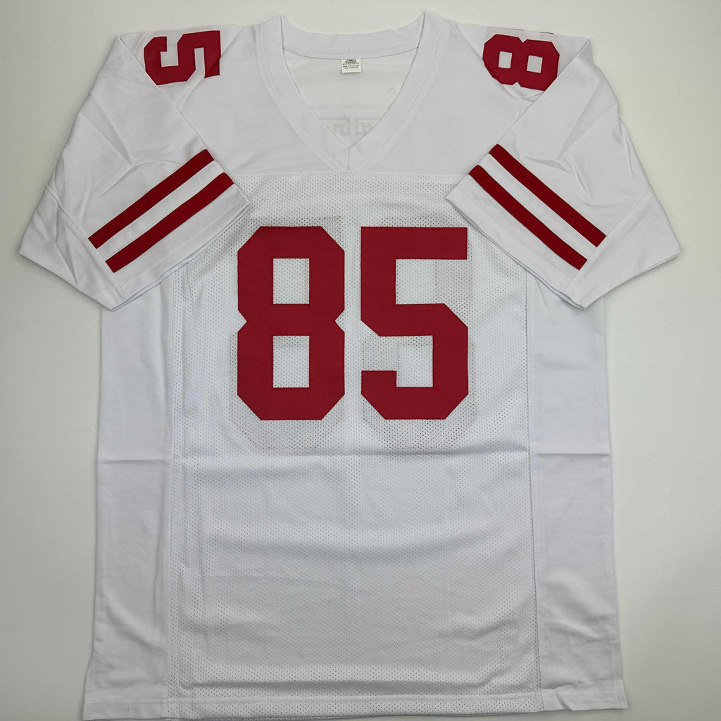 autographed-signed-george-kittle-san-francisco-white-football-jersey-beckett-bas-coa