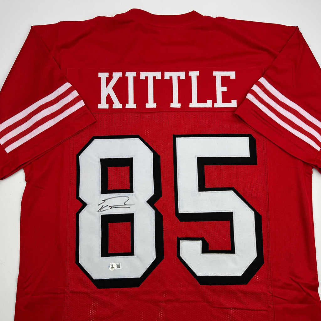 autographed-signed-george-kittle-san-francisco-red-alternate-football-jersey-beckett-bas-coa