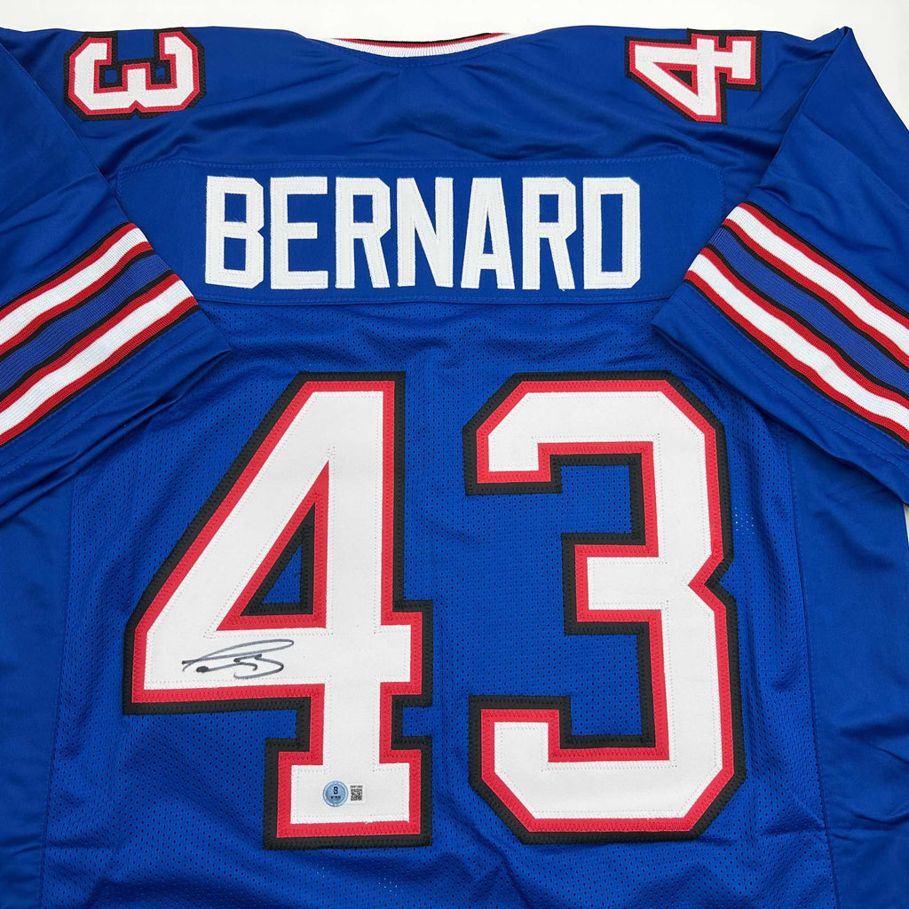 autographed-signed-terrel-bernard-buffalo-blue-football-jersey-beckett-bas-coa