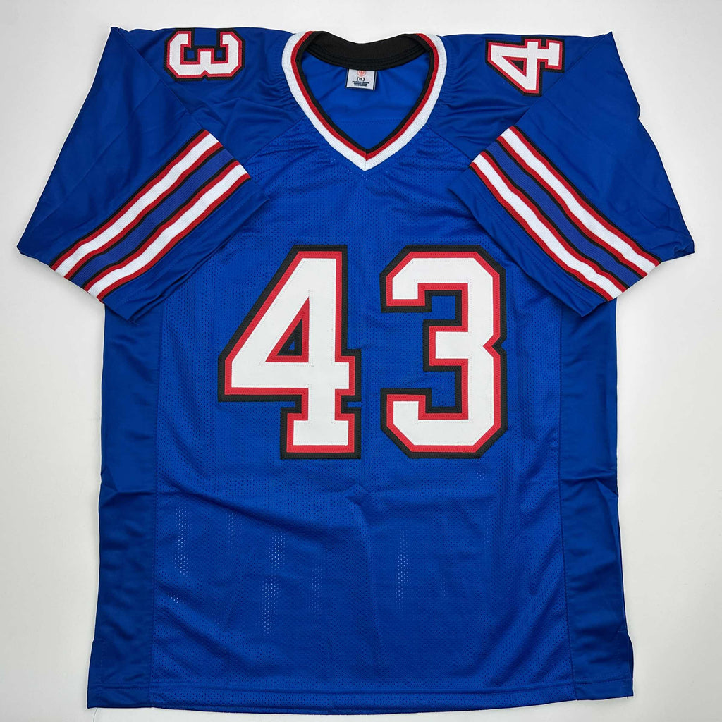 autographed-signed-terrel-bernard-buffalo-blue-football-jersey-beckett-bas-coa