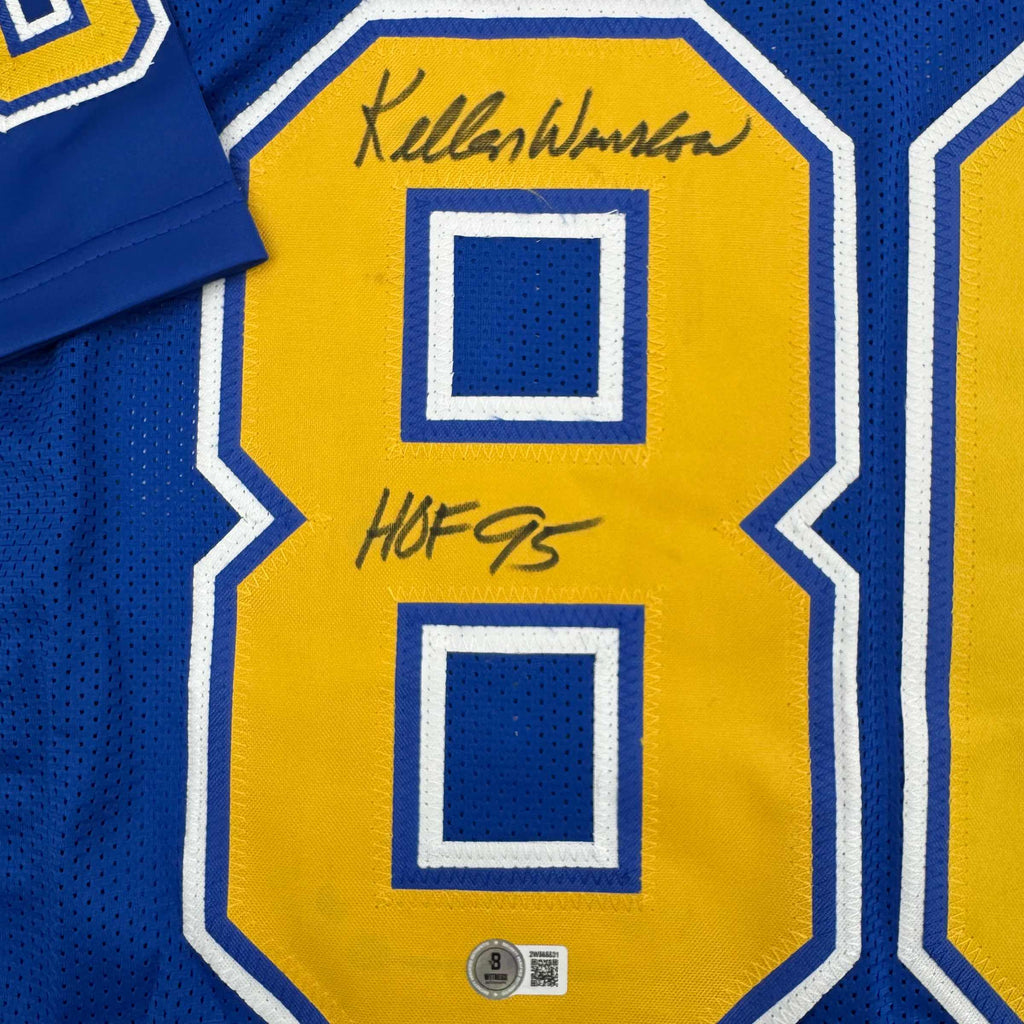 autographed-signed-kellen-winslow-hof-95-san-diego-chargers-blue-yellow-football-jersey-beckett-bas-coa