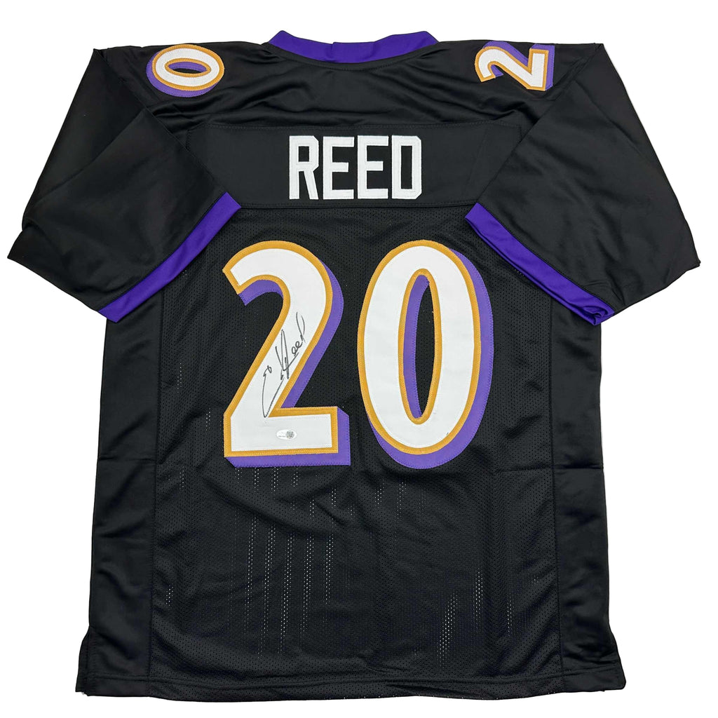 autographed-signed-ed-reed-baltimore-black-football-jersey-beckett-bas-coa