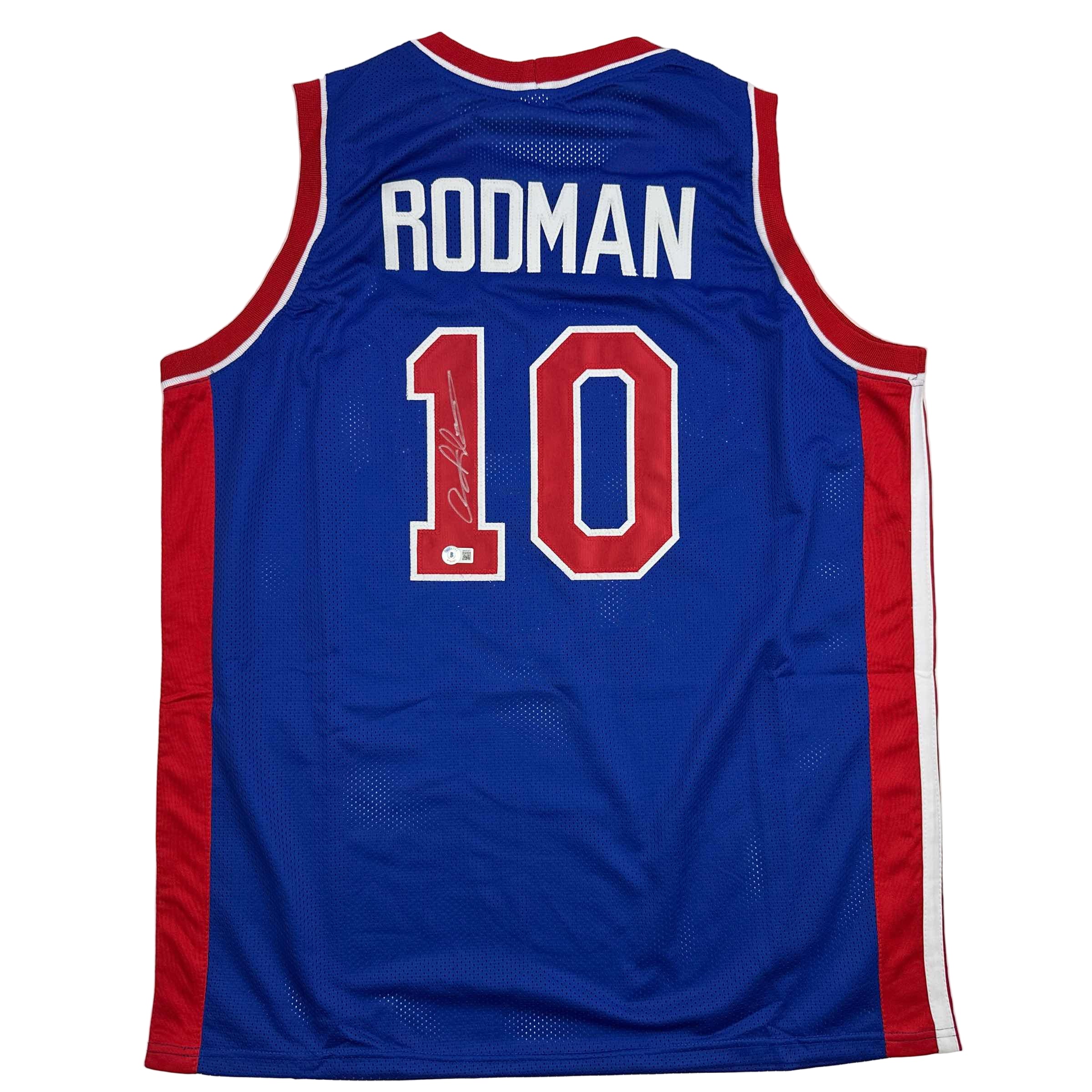 autographed-signed-dennis-rodman-detroit-blue-basketball-jersey-beckett-bas-coa