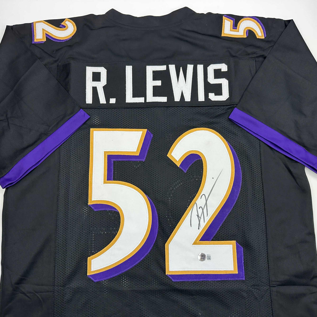 autographed-signed-ray-lewis-baltimore-black-football-jersey-beckett-bas-coa