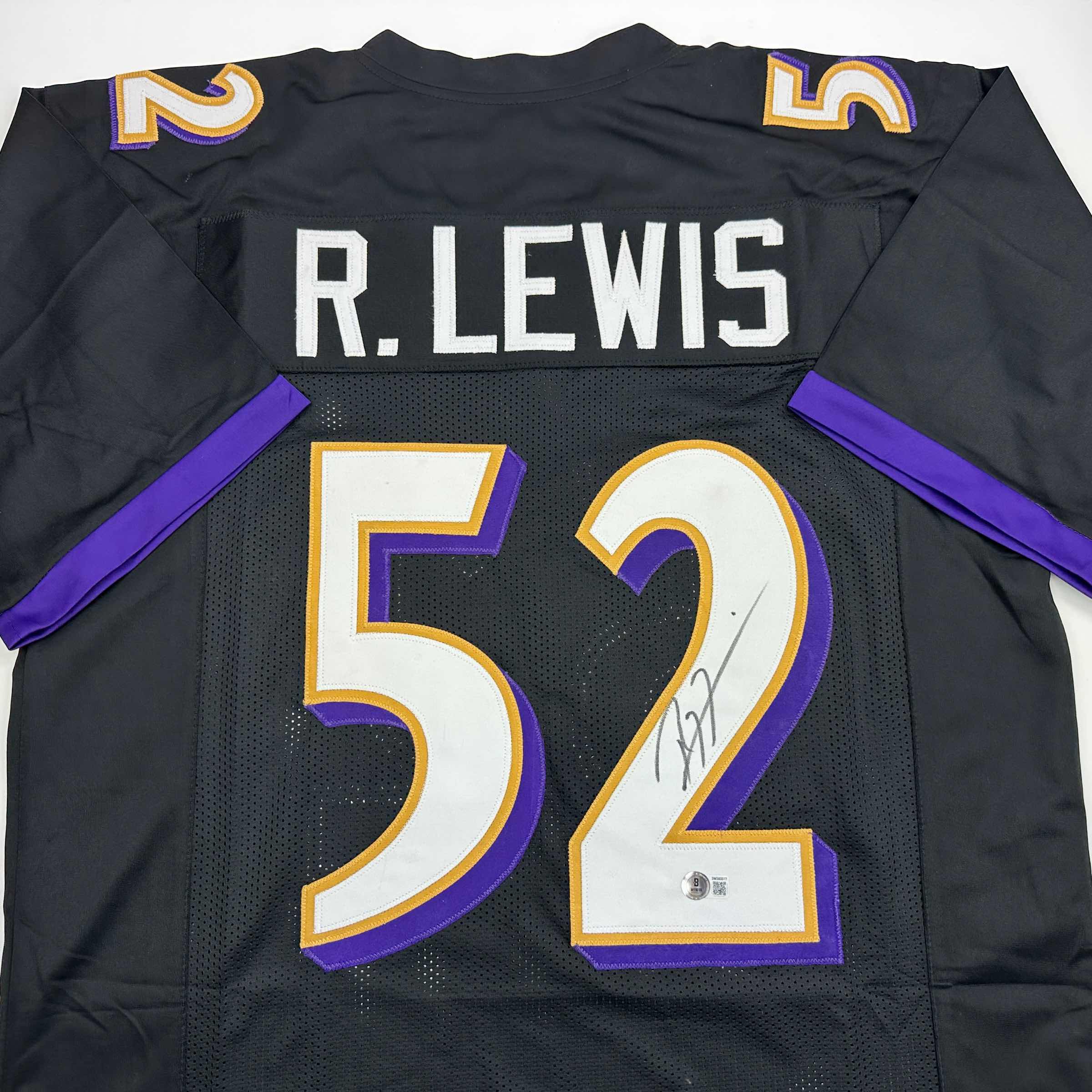 autographed-signed-ray-lewis-baltimore-black-football-jersey-beckett-bas-coa