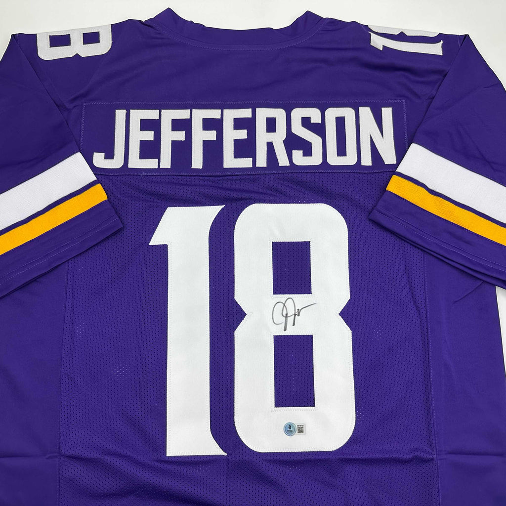 autographed-signed-justin-jefferson-minnesota-purple-football-jersey-beckett-bas-coa