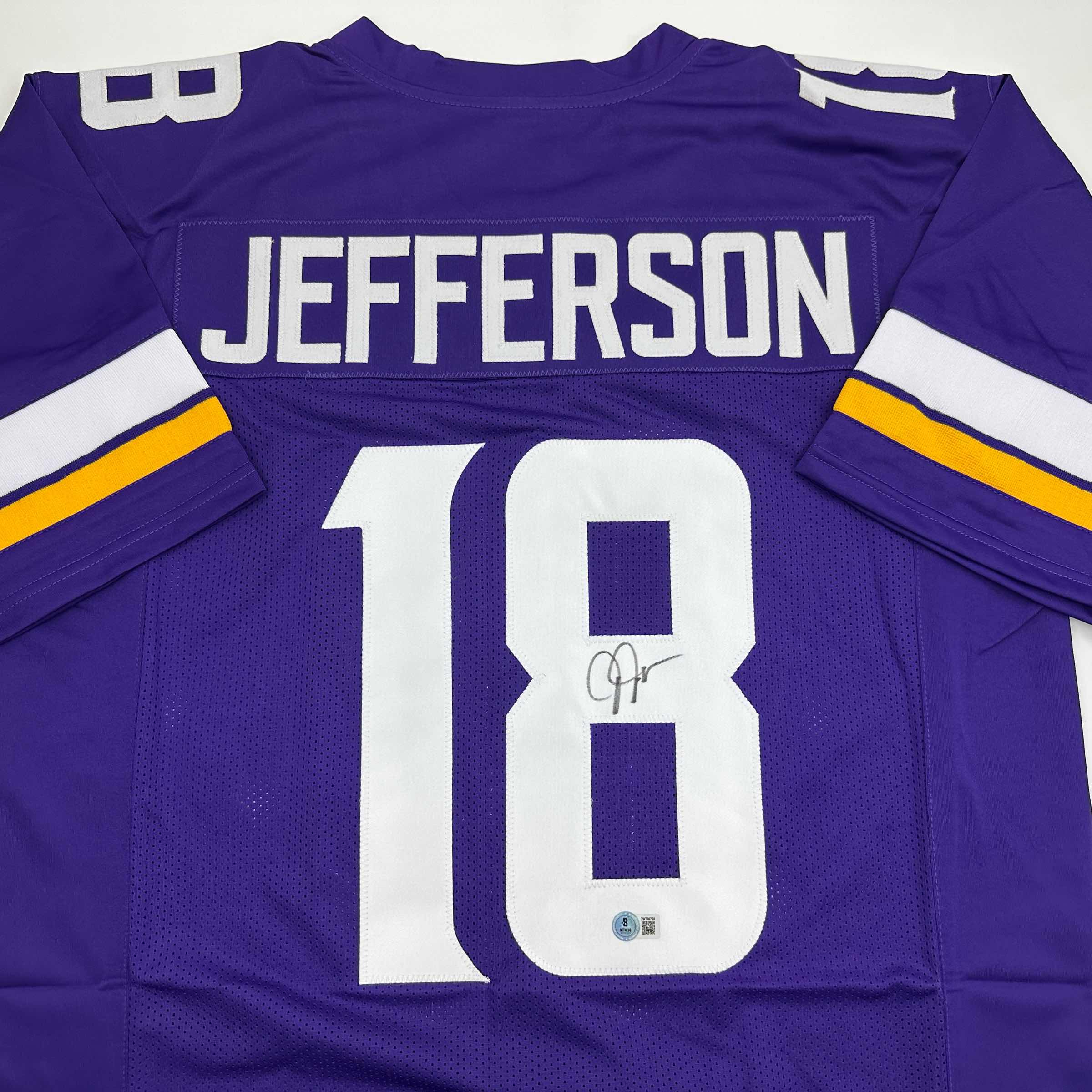 autographed-signed-justin-jefferson-minnesota-purple-football-jersey-beckett-bas-coa