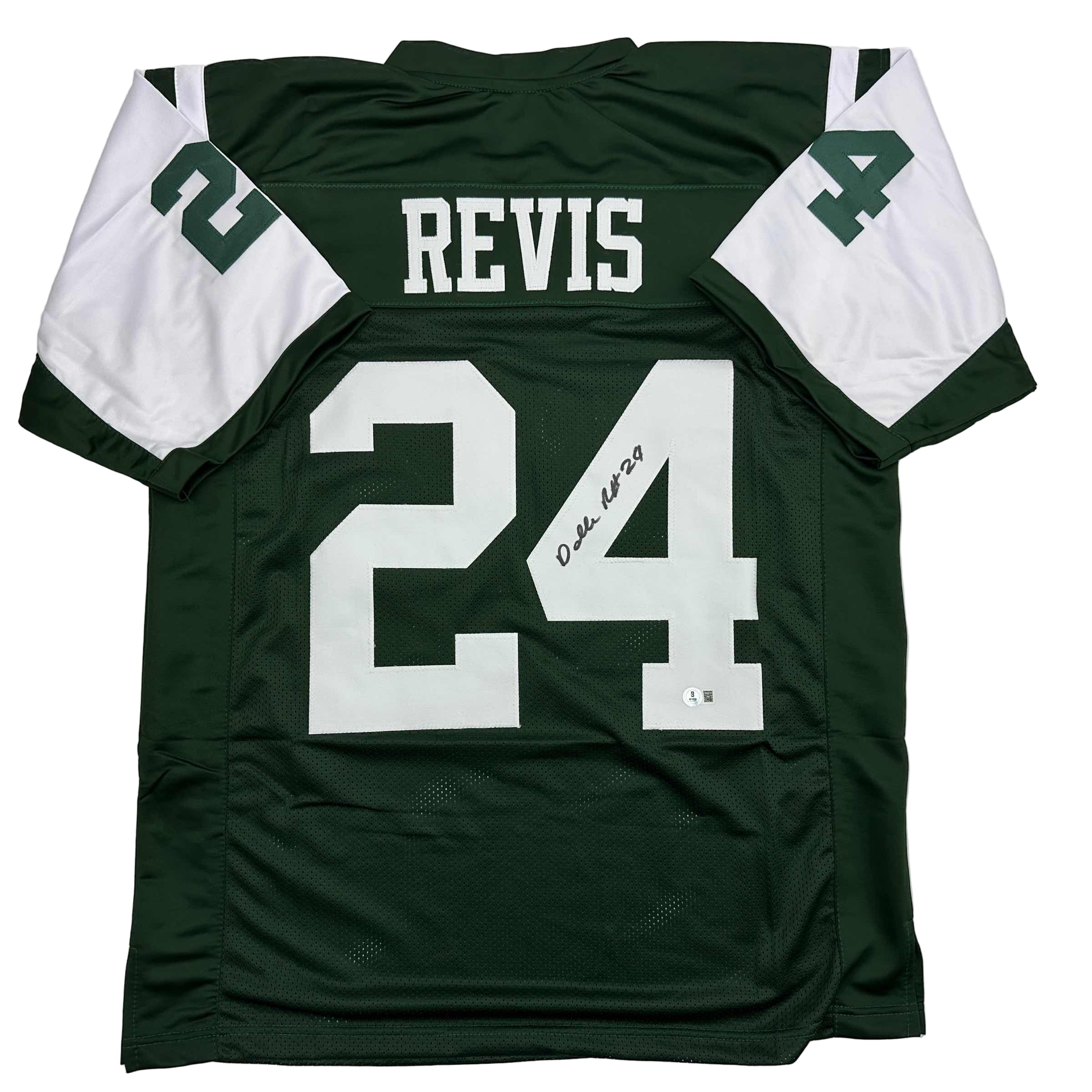 autographed-signed-darrelle-revis-new-york-green-football-jersey-beckett-bas-coa